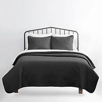 Gray Herring 3-pc. Queen Quilted Coverlet Set