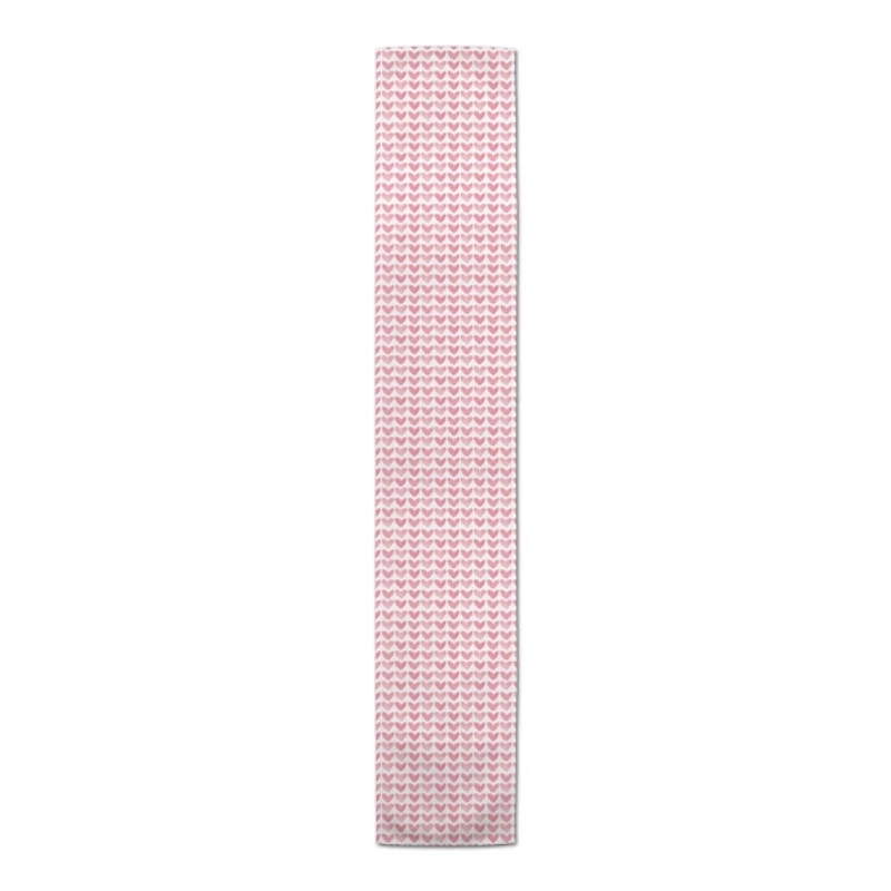 Pink Hearts Cotton Twill Valentine's Runner
