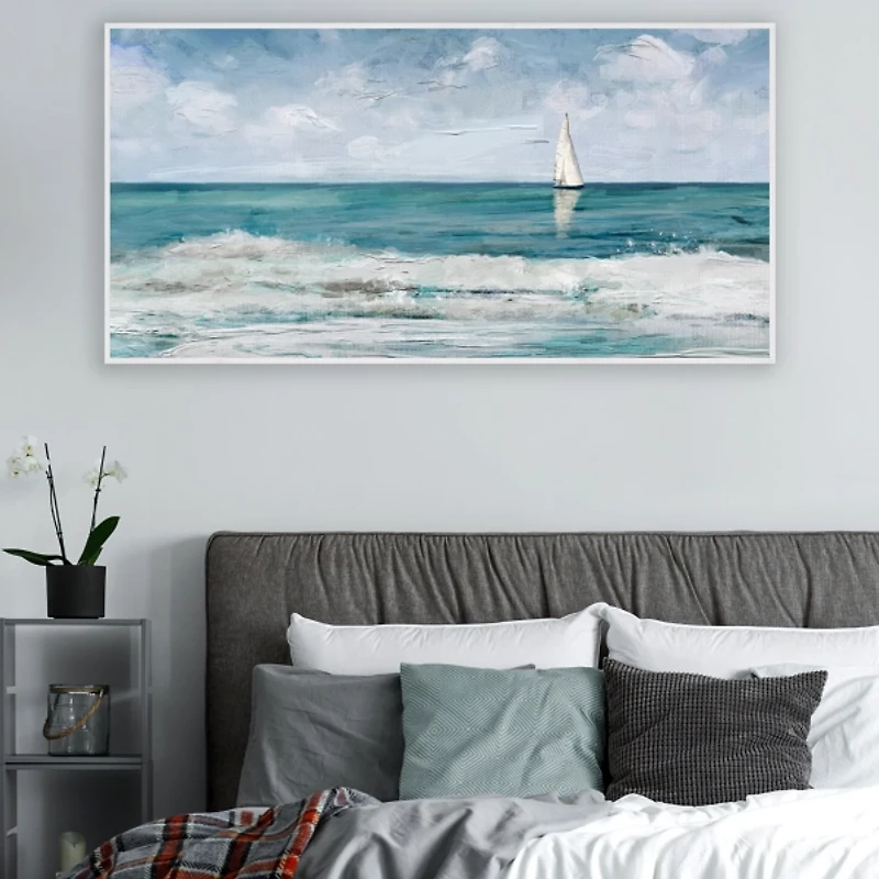 Summer Cay Panel Framed Canvas Art Print