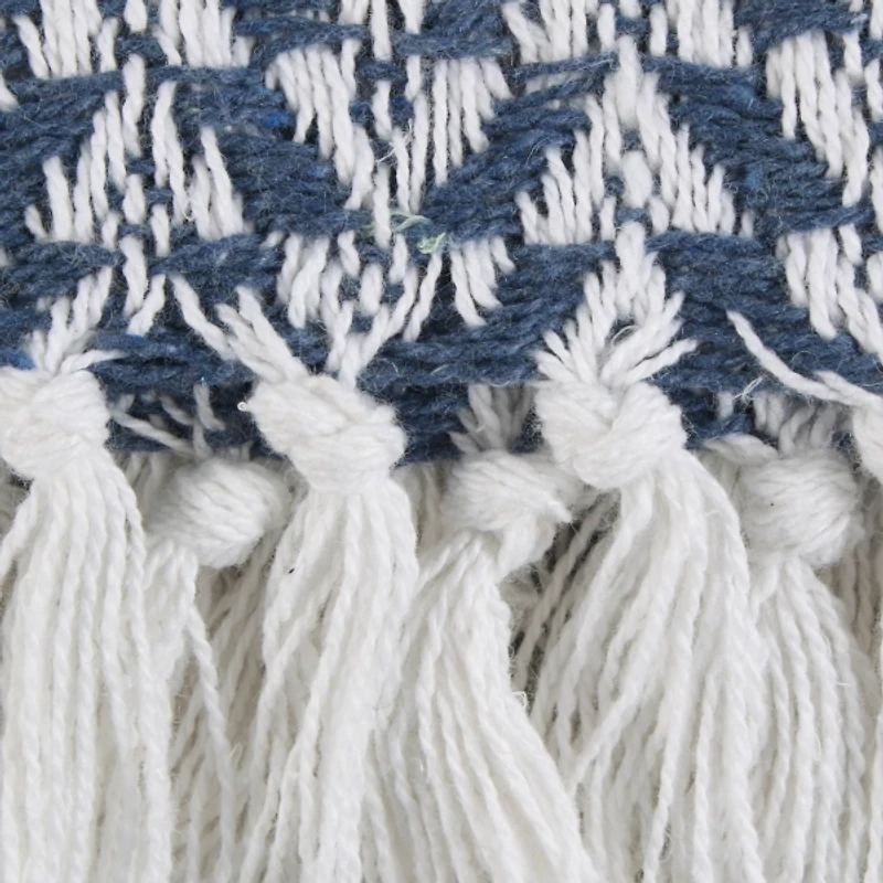 French Blue and White Arrowhead Throw