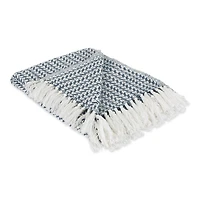 French Blue and White Arrowhead Throw