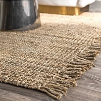 Hand Woven Chunky Loop Jute Caspar Area Rug, 4x6