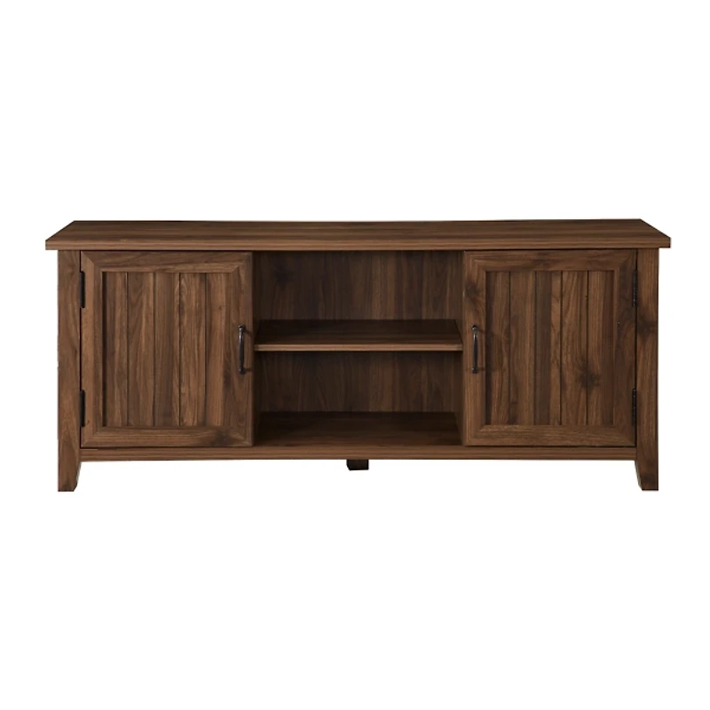 Dark Walnut Modern Farmhouse TV Stand