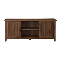 Dark Walnut Modern Farmhouse TV Stand