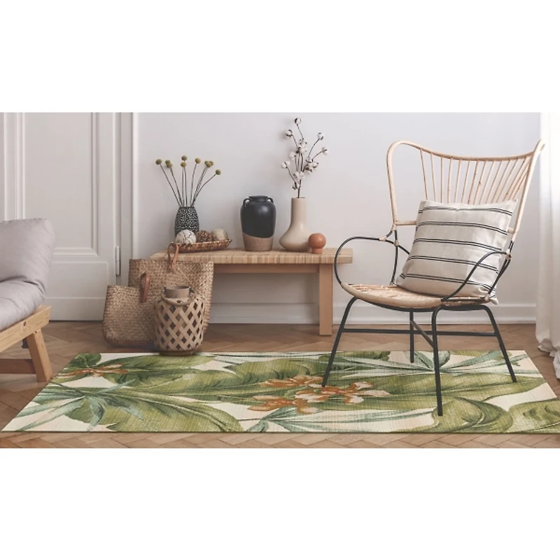 Island Leaf Outdoor Rug, 4x7