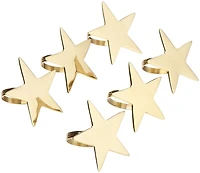 Gold Star Napkin Rings, Set of 6
