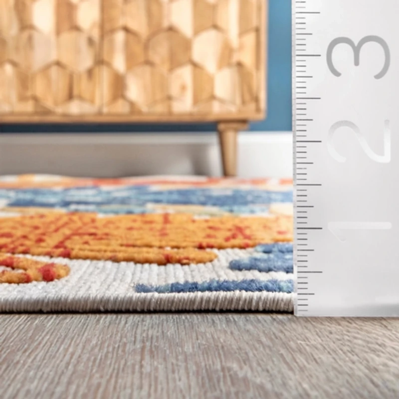 Multicolor Burst Indoor/Outdoor Area Rug