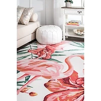 Flamingo Leaf Indoor/Outdoor Area Rug, 8x10