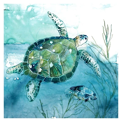 Delray Sea Turtle I Giclee Canvas Art Print