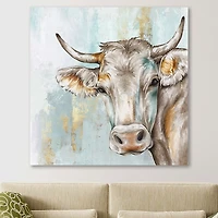 Headstrong Cow Canvas Art Print