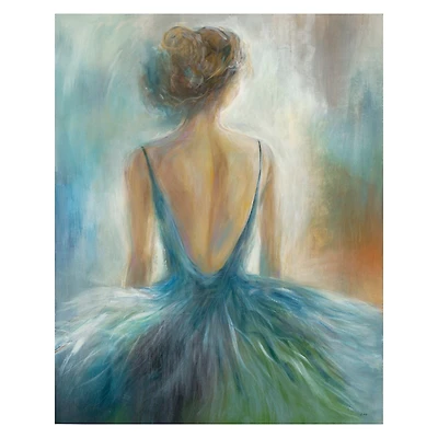 Lady in Blue Giclee Canvas Art Print