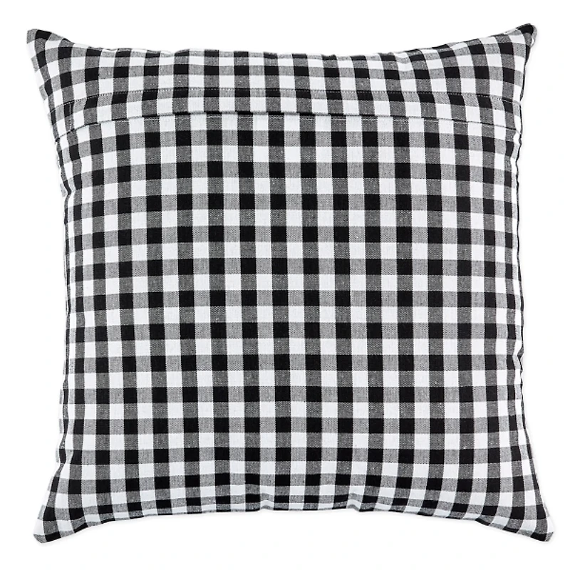 Black and White Gingham Pillow Covers, Set of 4