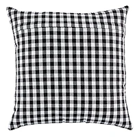 Black and White Gingham Pillow Covers, Set of 4