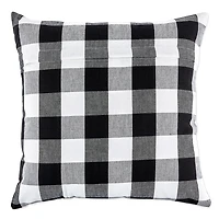 Black and White Gingham Pillow Covers, Set of 4