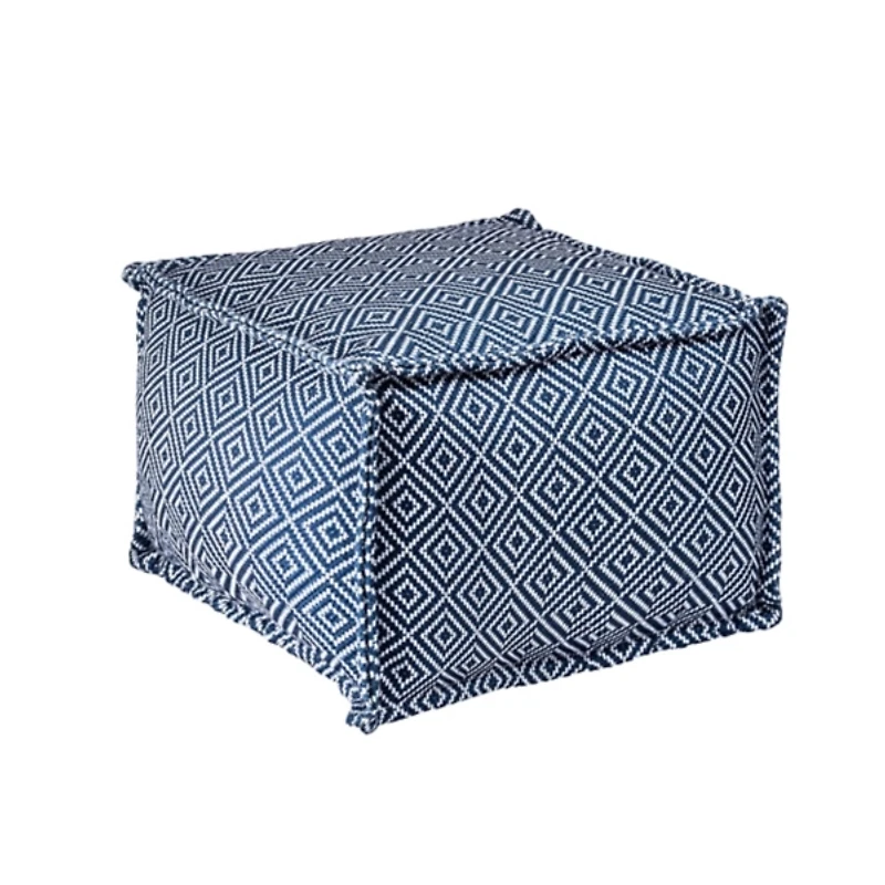 Blue Diamond Outdoor Pouf