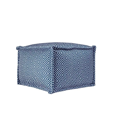 Blue Diamond Outdoor Pouf