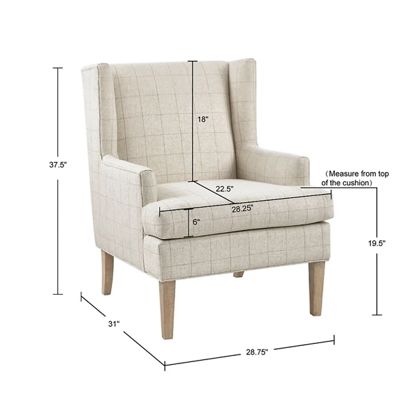 Beige Decker Martha Stewart Accent Chair