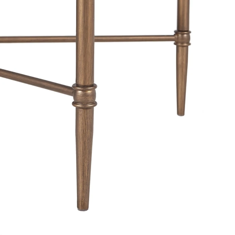 Glass and Metal Rectangle Porter Coffee Table