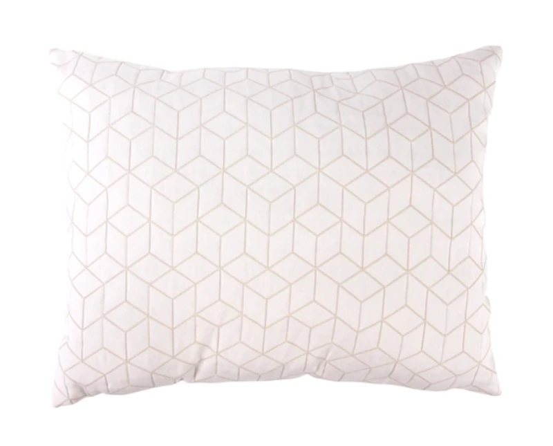 Ivory Soft Geometric Accent Pillow
