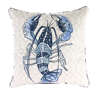 Lobster Geometric Accent Pillow