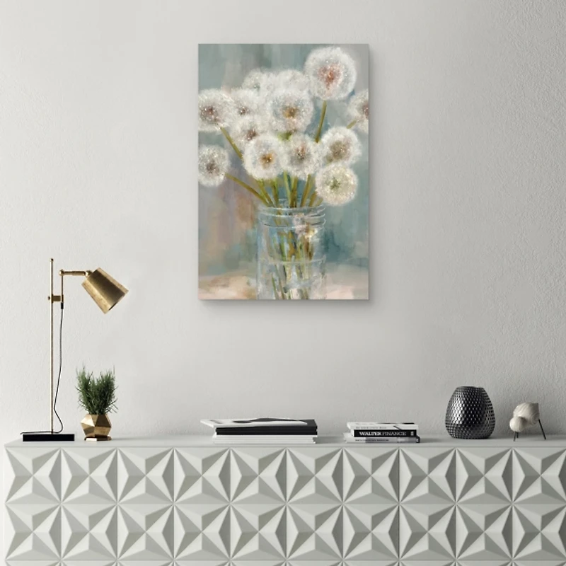 Mason Jar Wishes I Canvas Art Print