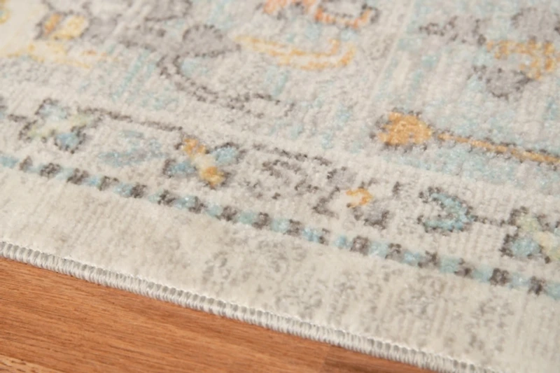 Beige Bohemian Area Rug, 5x8