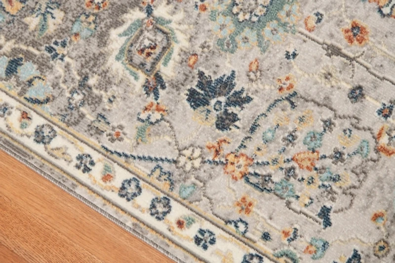 Gray Bohemian Area Rug, 5x7