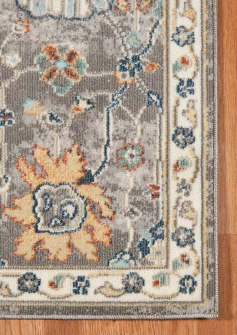 Gray Bohemian Area Rug, 5x7