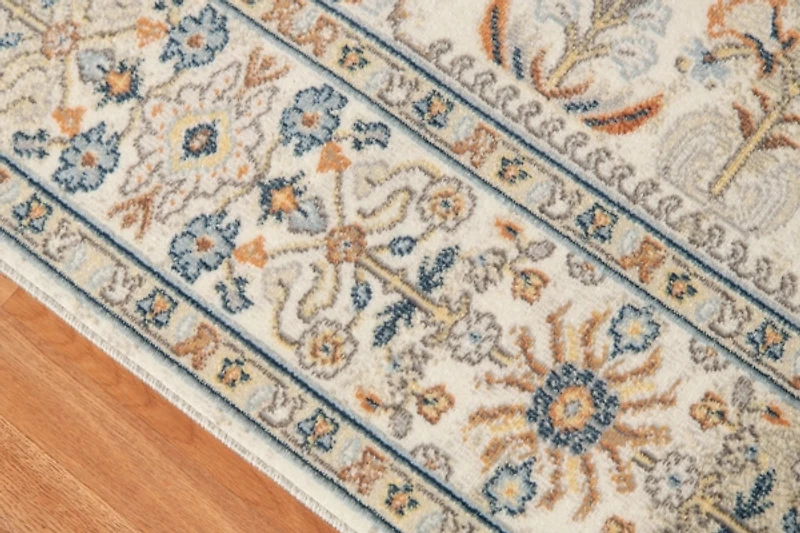 Light Beige Bohemian Area Rug, 5x7