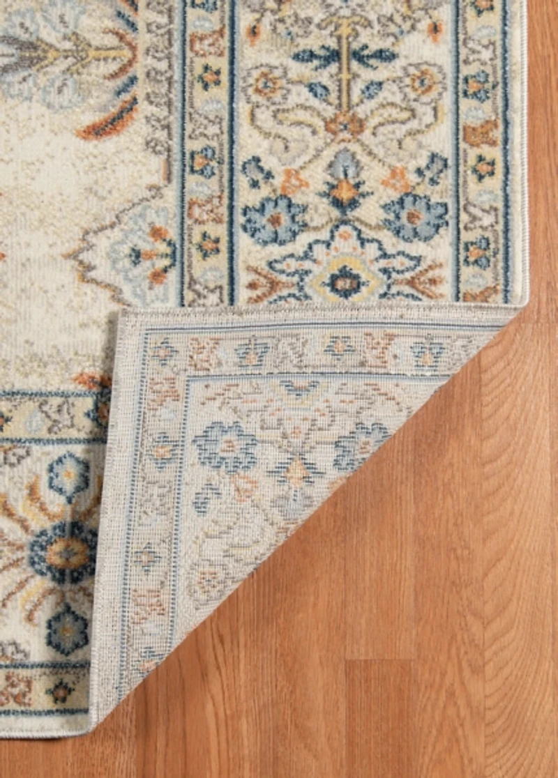 Light Beige Bohemian Area Rug, 5x7