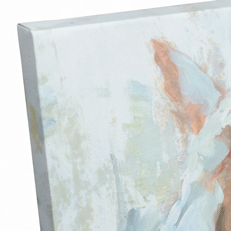 Blue Abstract Horse Canvas Art Print