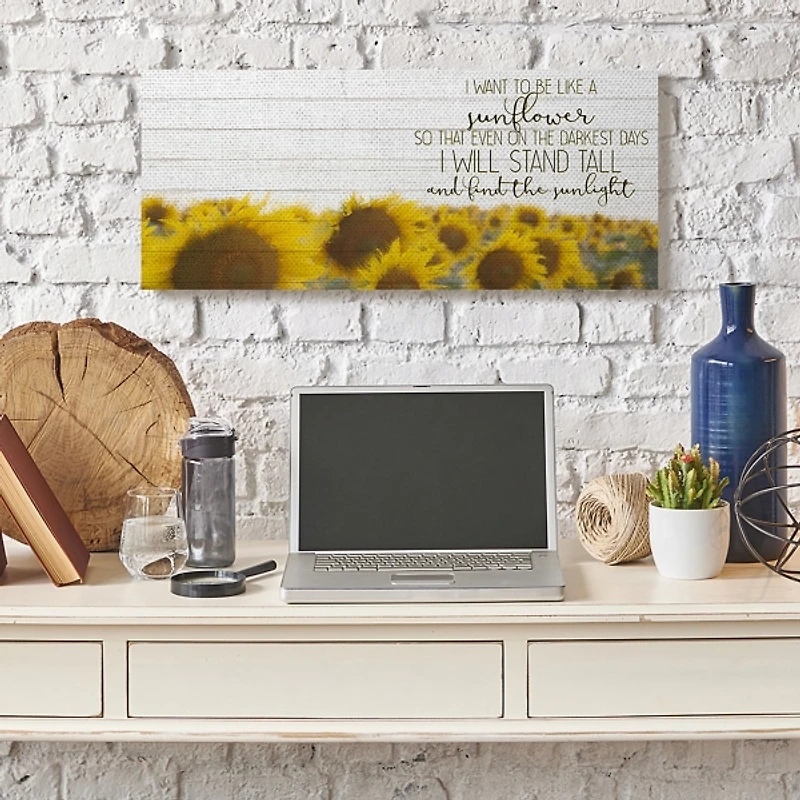 Be Like A Sunflower Canvas Art Print