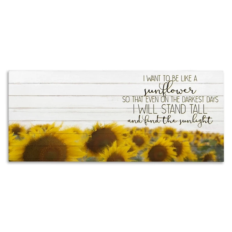 Be Like A Sunflower Canvas Art Print