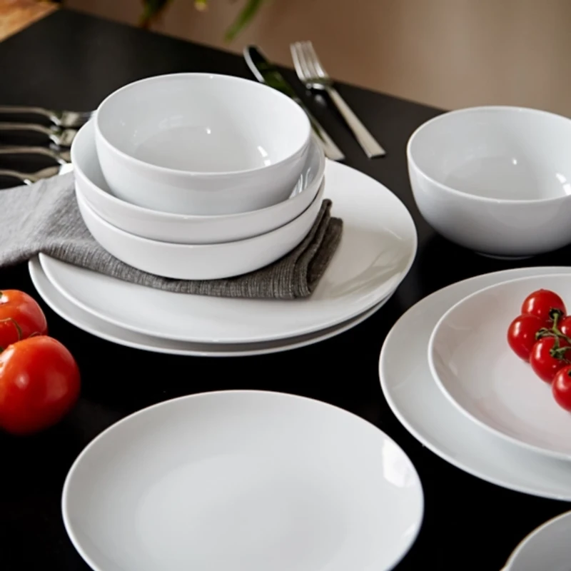 White Ceramic 16-pc. Dinnerware Set