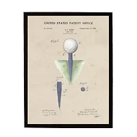 Golf Tee Patent Framed Art Print