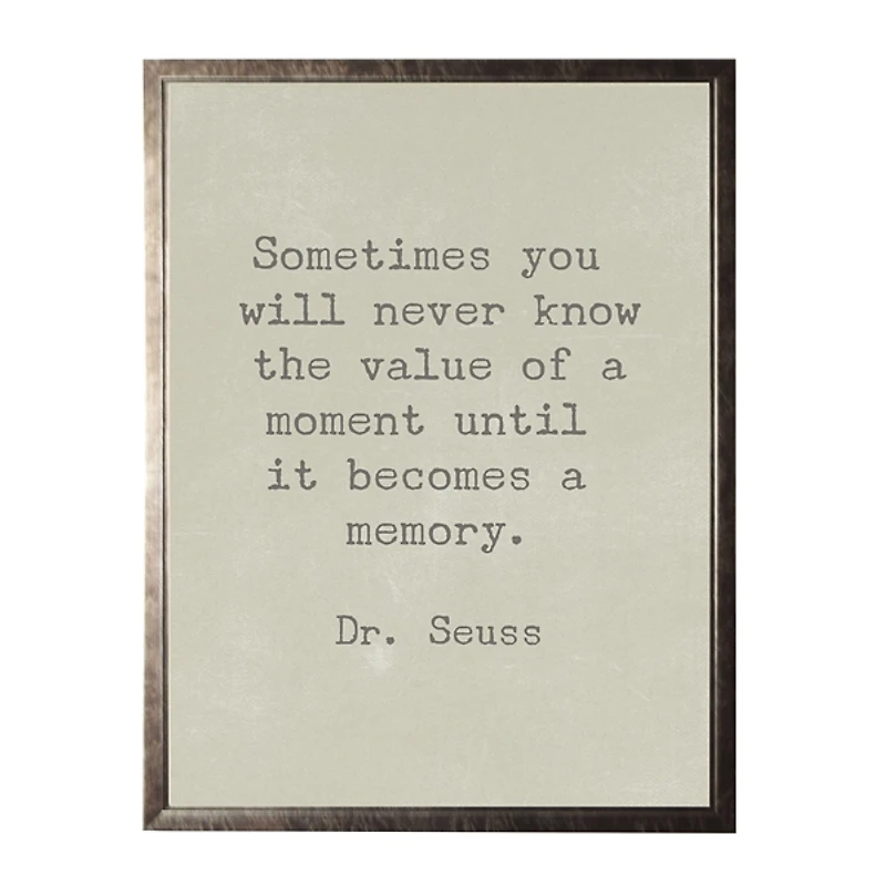Memory Dr. Seuss Quote Framed Art Print