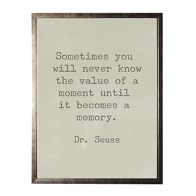 Memory Dr. Seuss Quote Framed Art Print