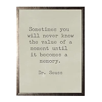 Memory Dr. Seuss Quote Framed Art Print