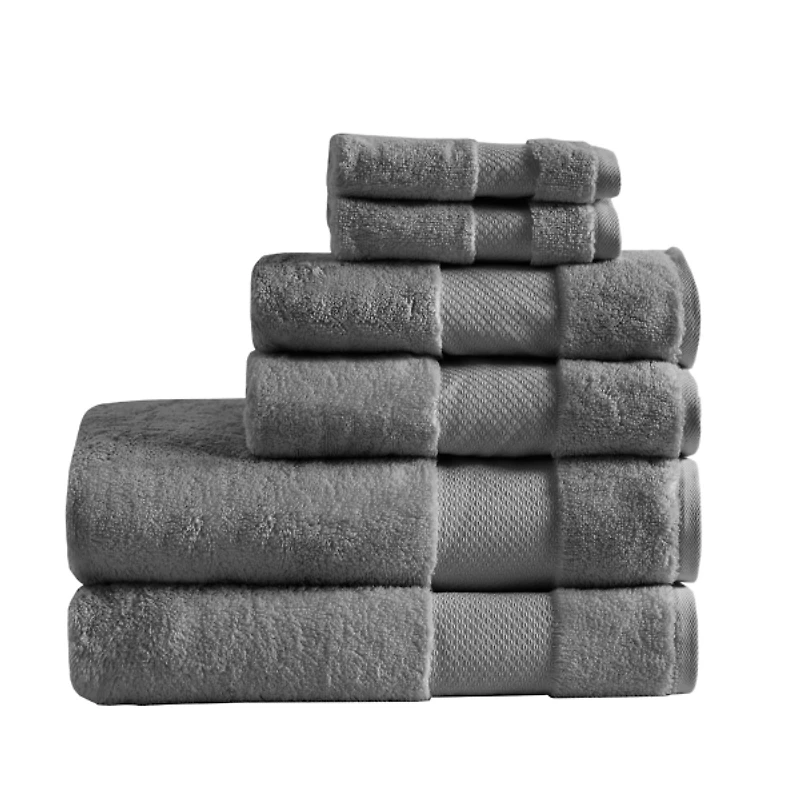 Charcoal 6-pc. Turkish Cotton Bath Towel Set