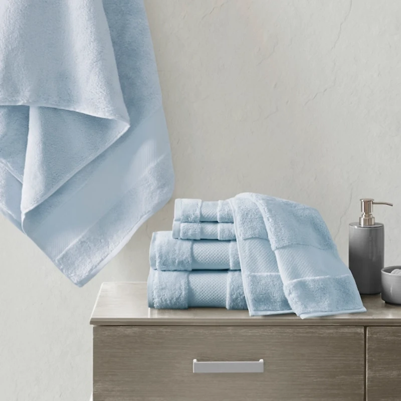 Light Blue 6-pc. Turkish Cotton Bath Towel Set