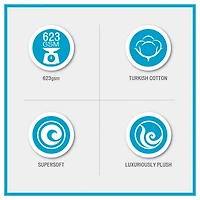 Light Blue 6-pc. Turkish Cotton Bath Towel Set