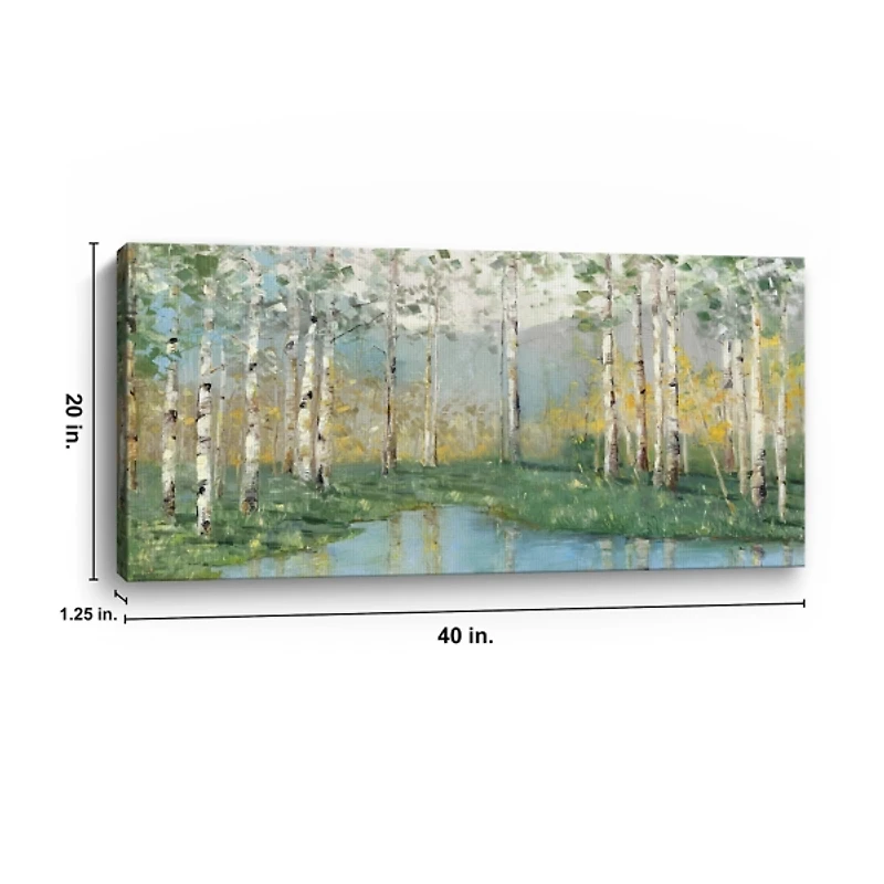 Birch River Giclee Canvas Art Print