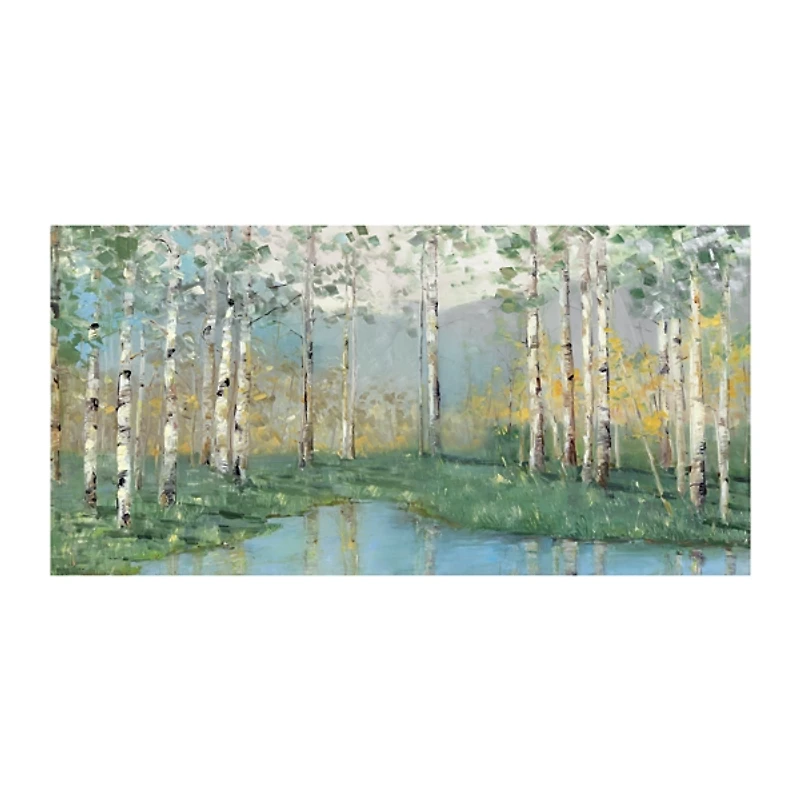 Birch River Giclee Canvas Art Print