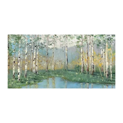 Birch River Giclee Canvas Art Print