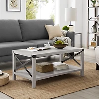 Stone Gray Modern Farmhouse Coffee Table