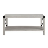 Stone Gray Modern Farmhouse Coffee Table