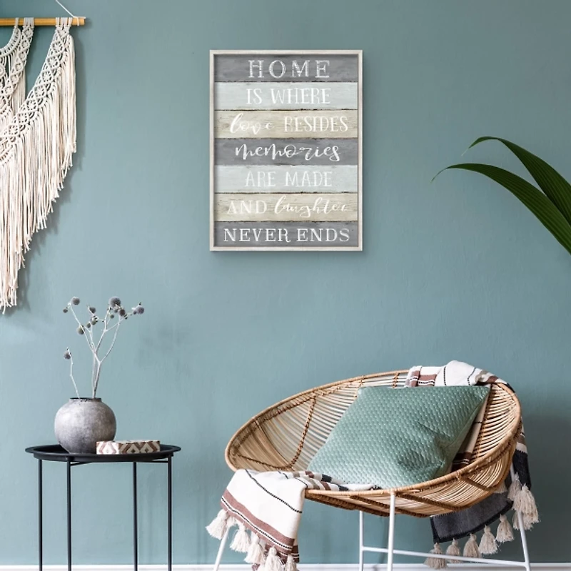 Laughter Never Ends Framed Canvas Art Print