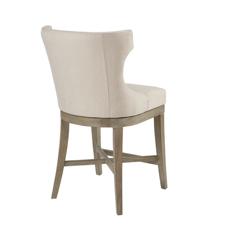 Cream Wingback Swivel Seat Counter Stool