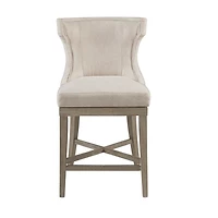 Cream Wingback Swivel Seat Counter Stool
