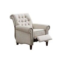 Tufted Back Nailhead Trim Recliner Armchair